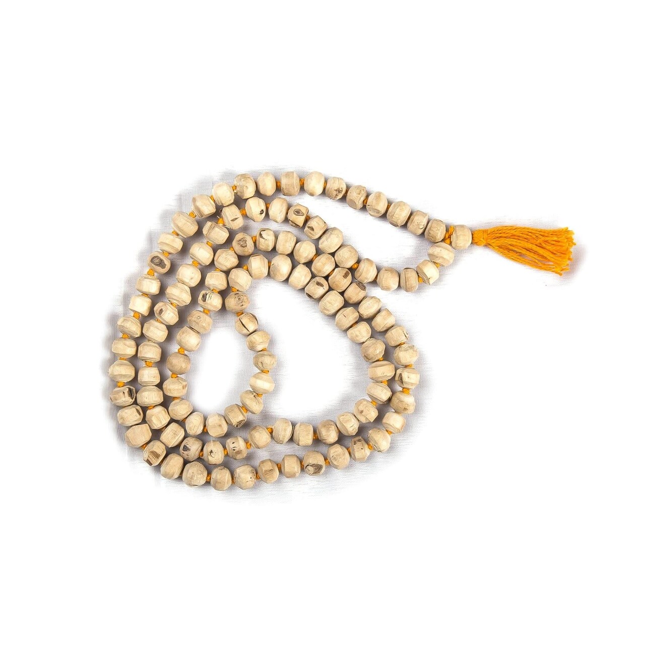 Tulsi Mala Beads Necklace Holy Basil 108 + 1 Beads Ram Japa Prayer Mala Energized Hindu Tibetan Buddhist Rosary for Chanting Mantra Hand Knotted Tulsi Neck Mala for Pooja Meditation Yoga
